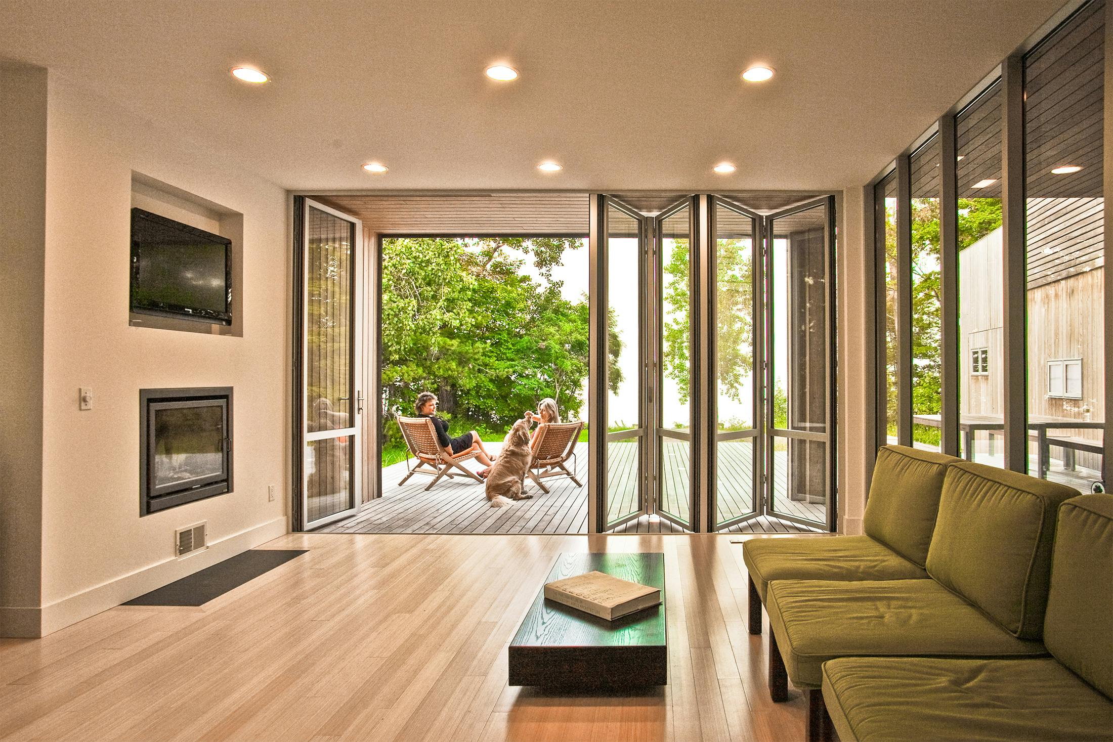 sustainable living with folding glass doors