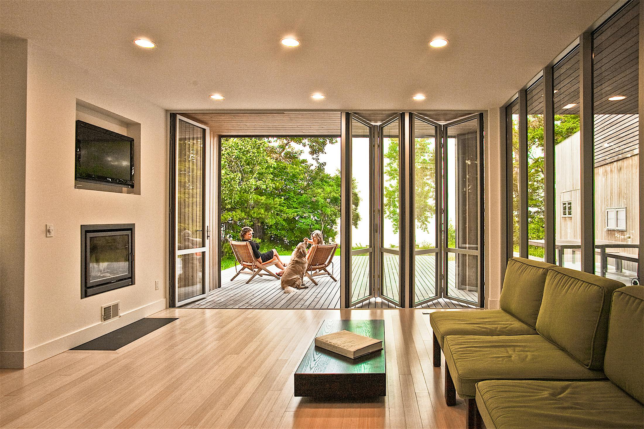 sustainable living with folding glass doors