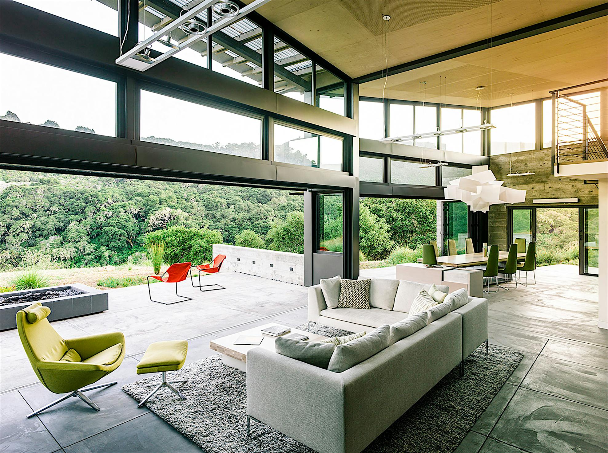 aluminum framed folding glass walls