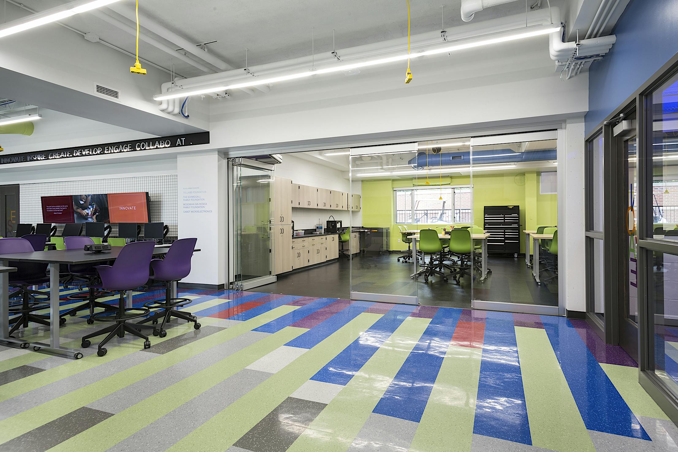 acoustically rated NanaWall interior glass partitions