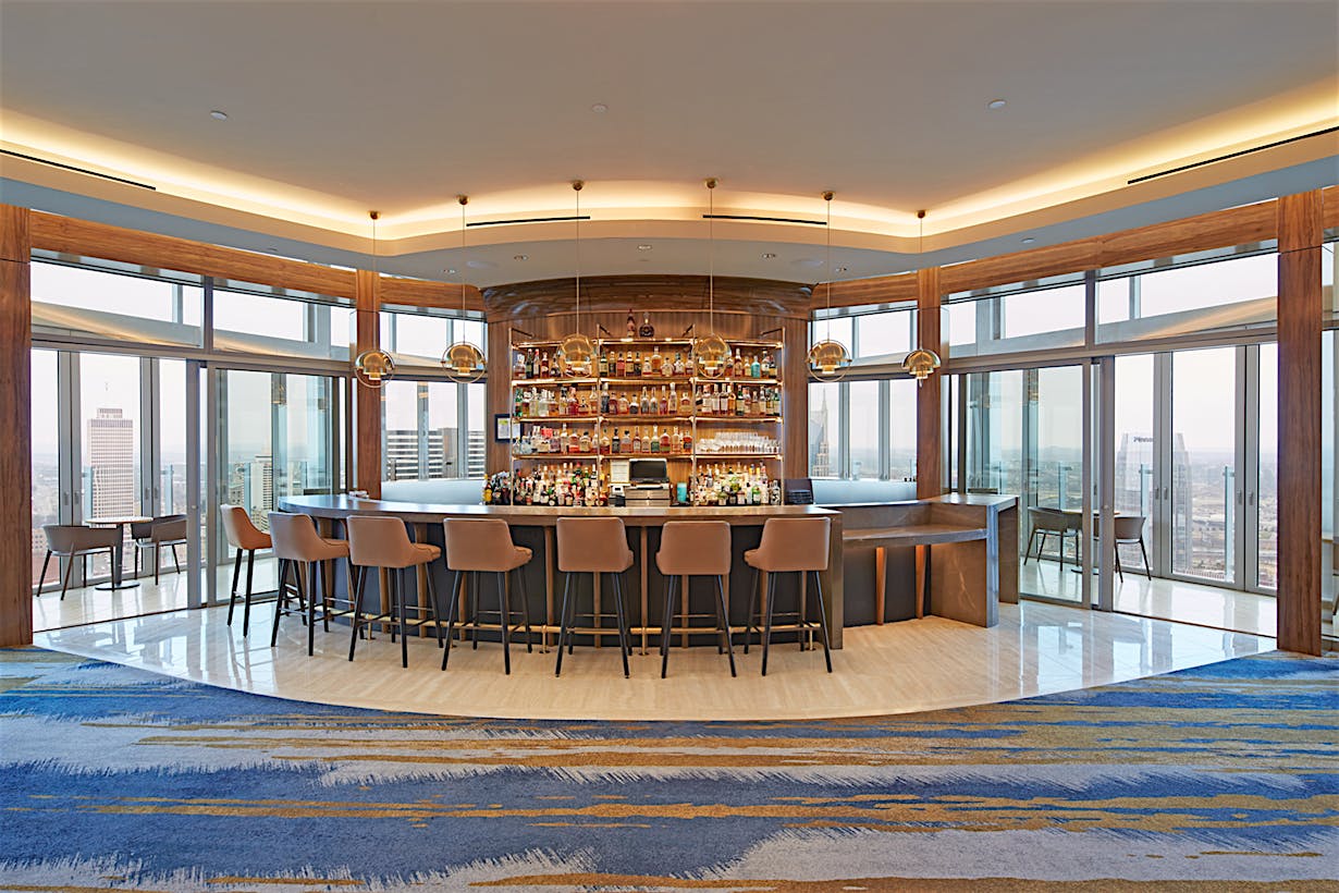 NanaWall opening glass wall rooftop design at Nashville JW Marriott