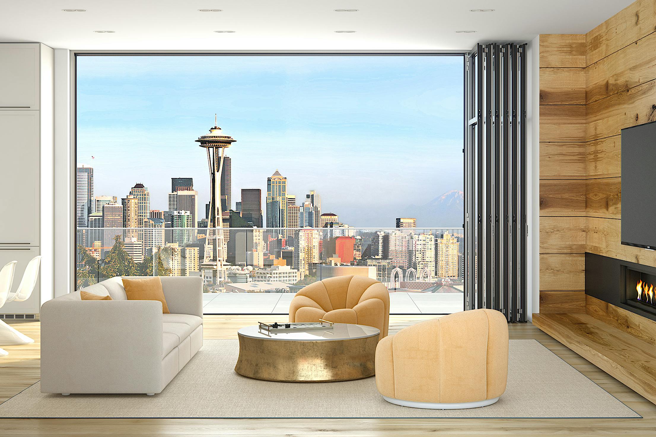 folding and sliding glass walls for residential rooftop living