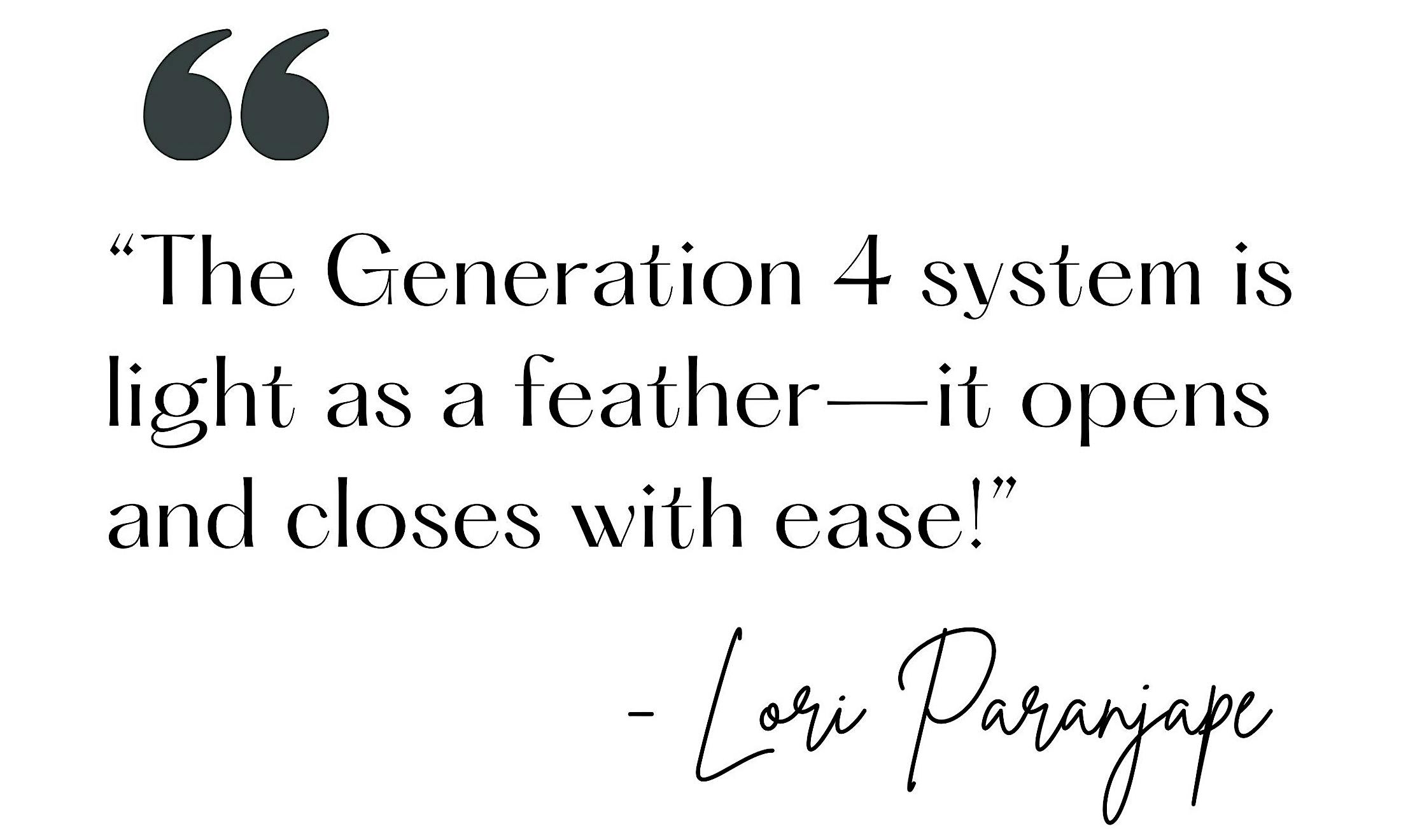 Generation 4 folding glass walls