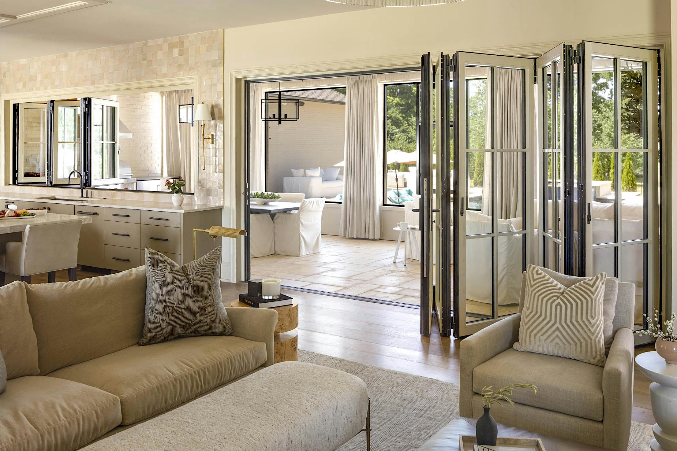 NanaWall aluminum clad opening glass doors