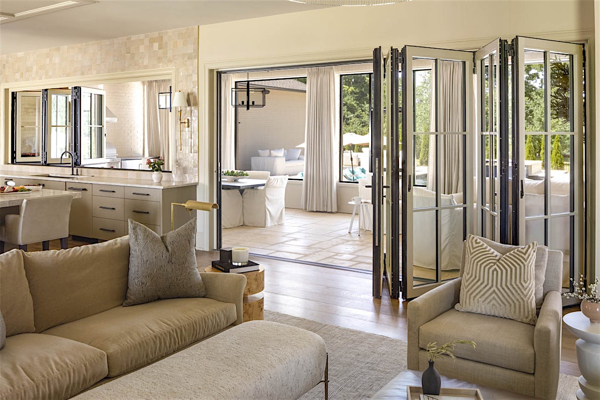 NanaWall aluminum clad opening glass doors