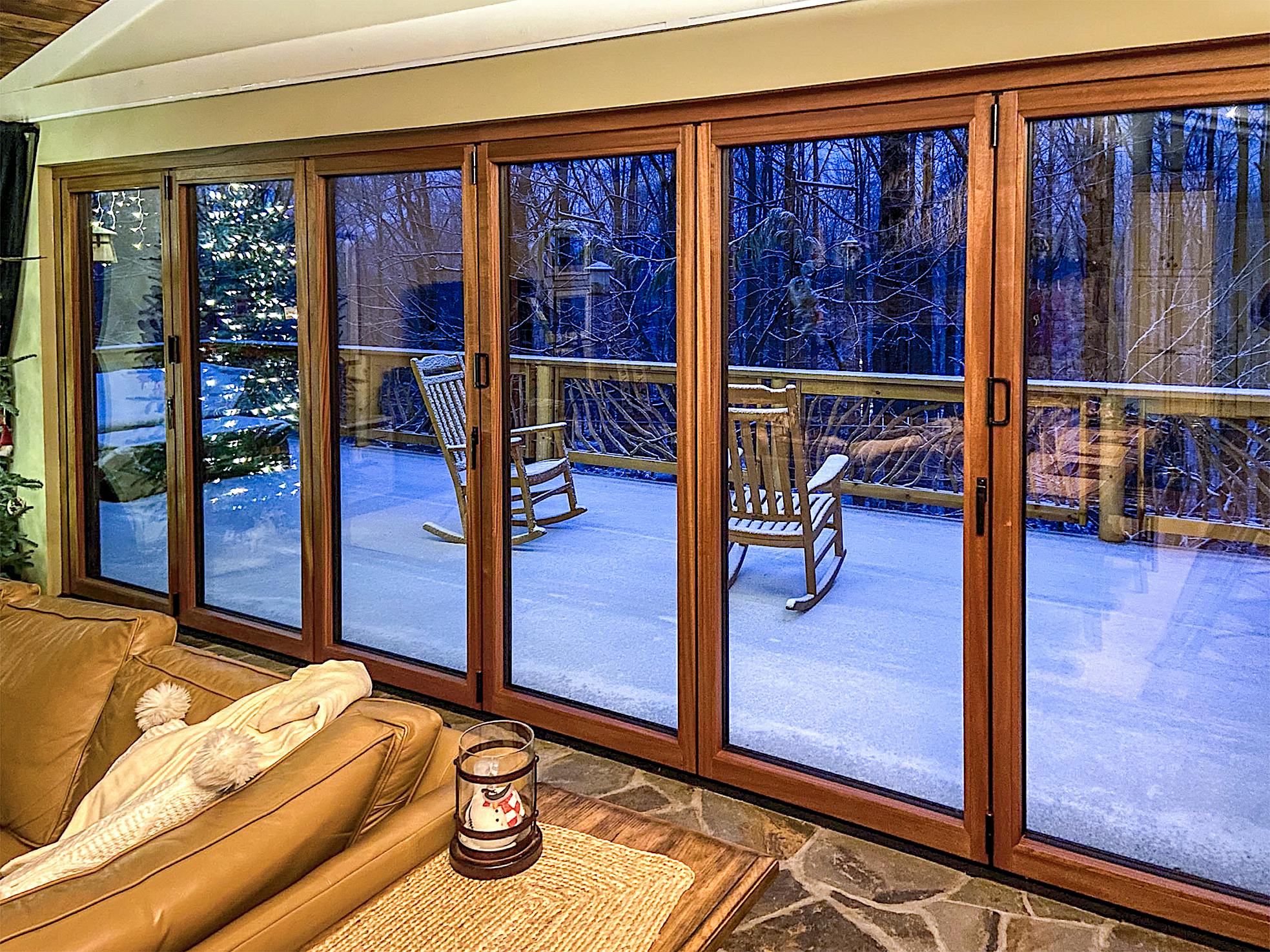 aluminum clad folding patio doors