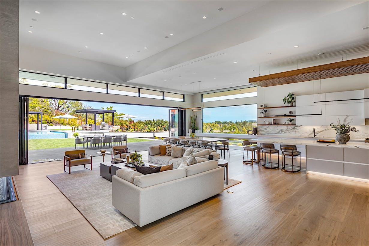 Bifold glass wall system