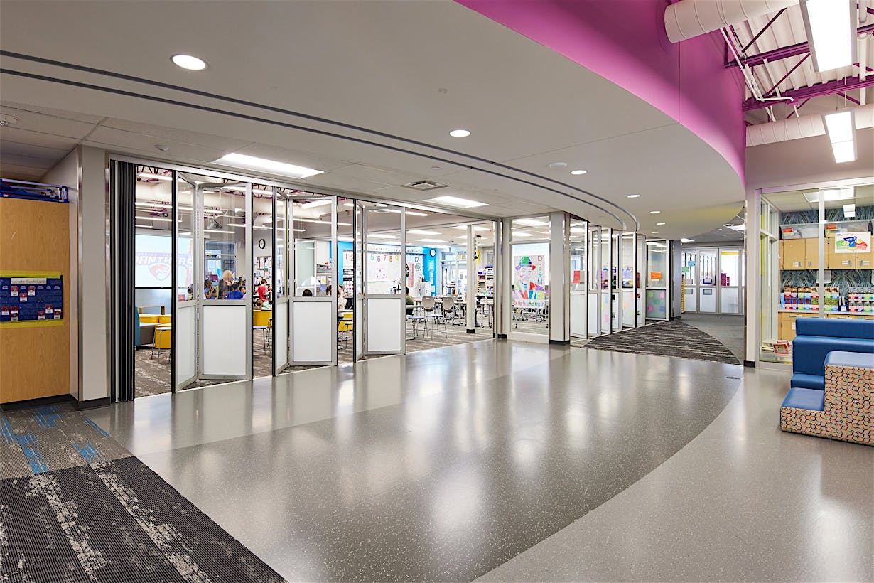 retractable glass wall systems for schools