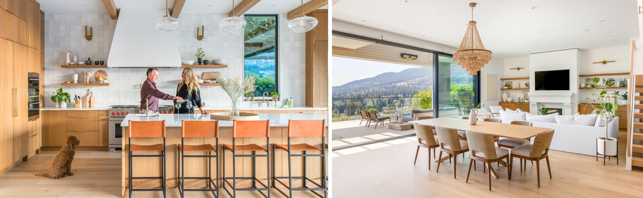 Californian living with opening glass wall systems