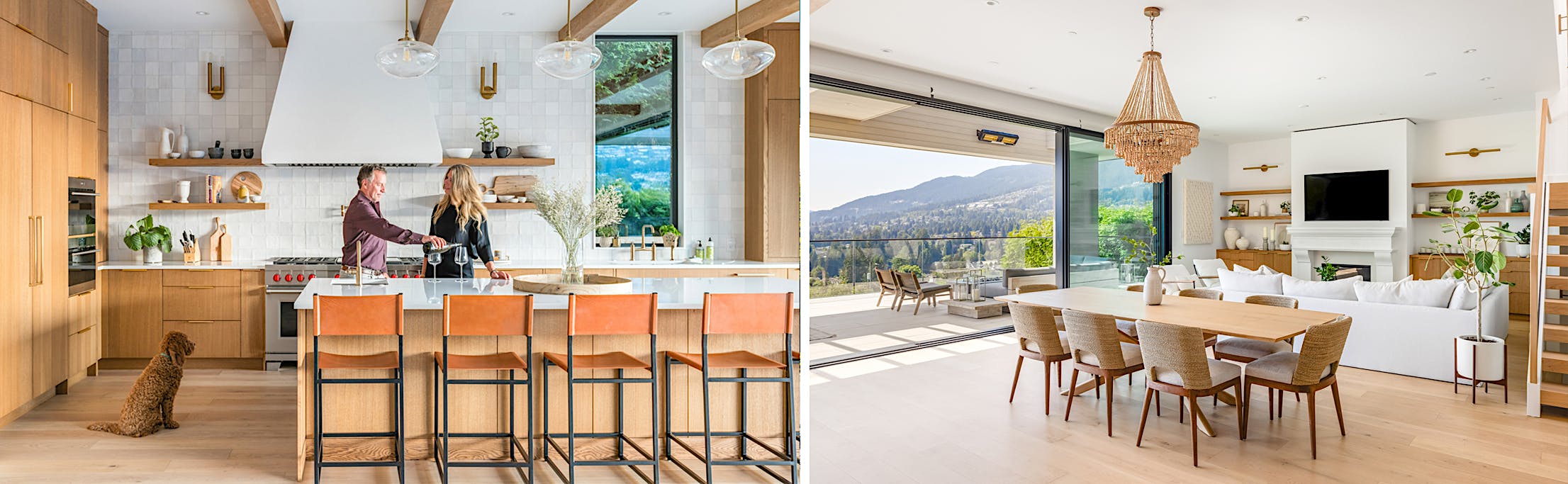 Californian living with opening glass wall systems