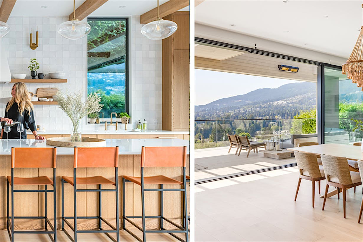 Californian living with opening glass wall systems