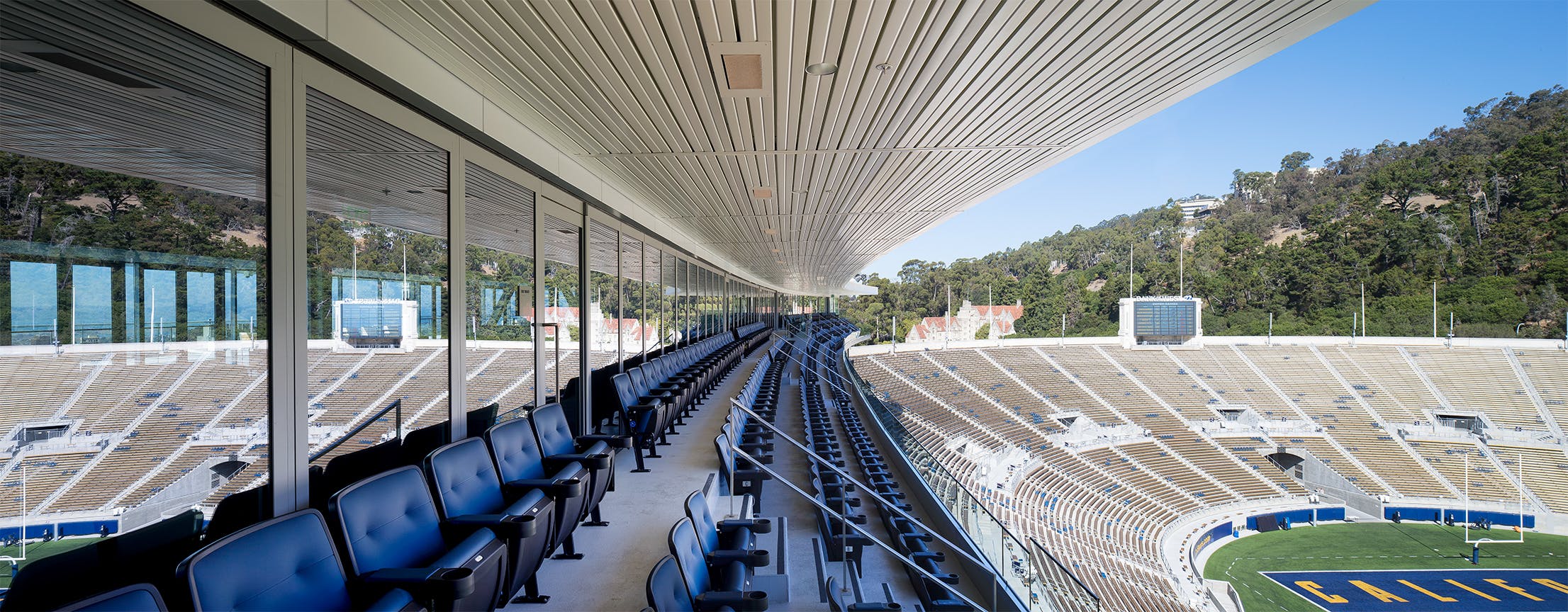 Cal Stadium with NanaWall sliding glass wall systems