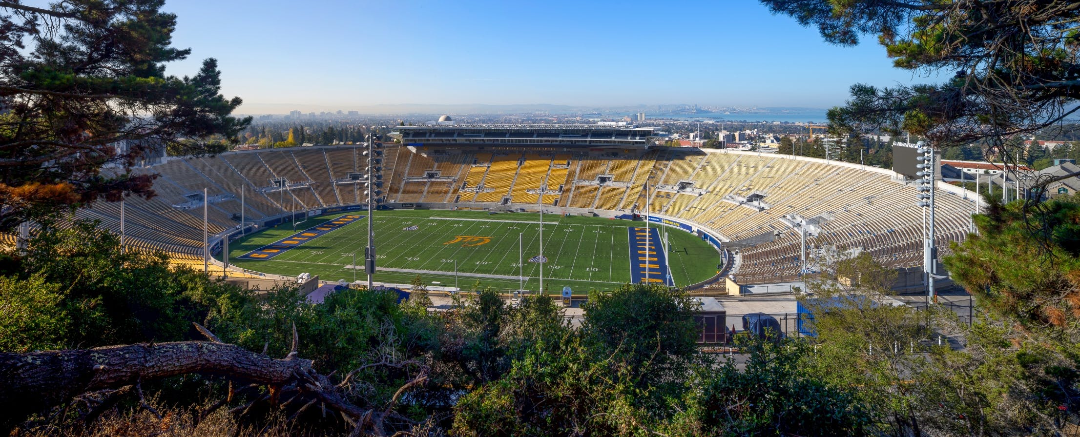 Cal Stadium with sliding glass wall
