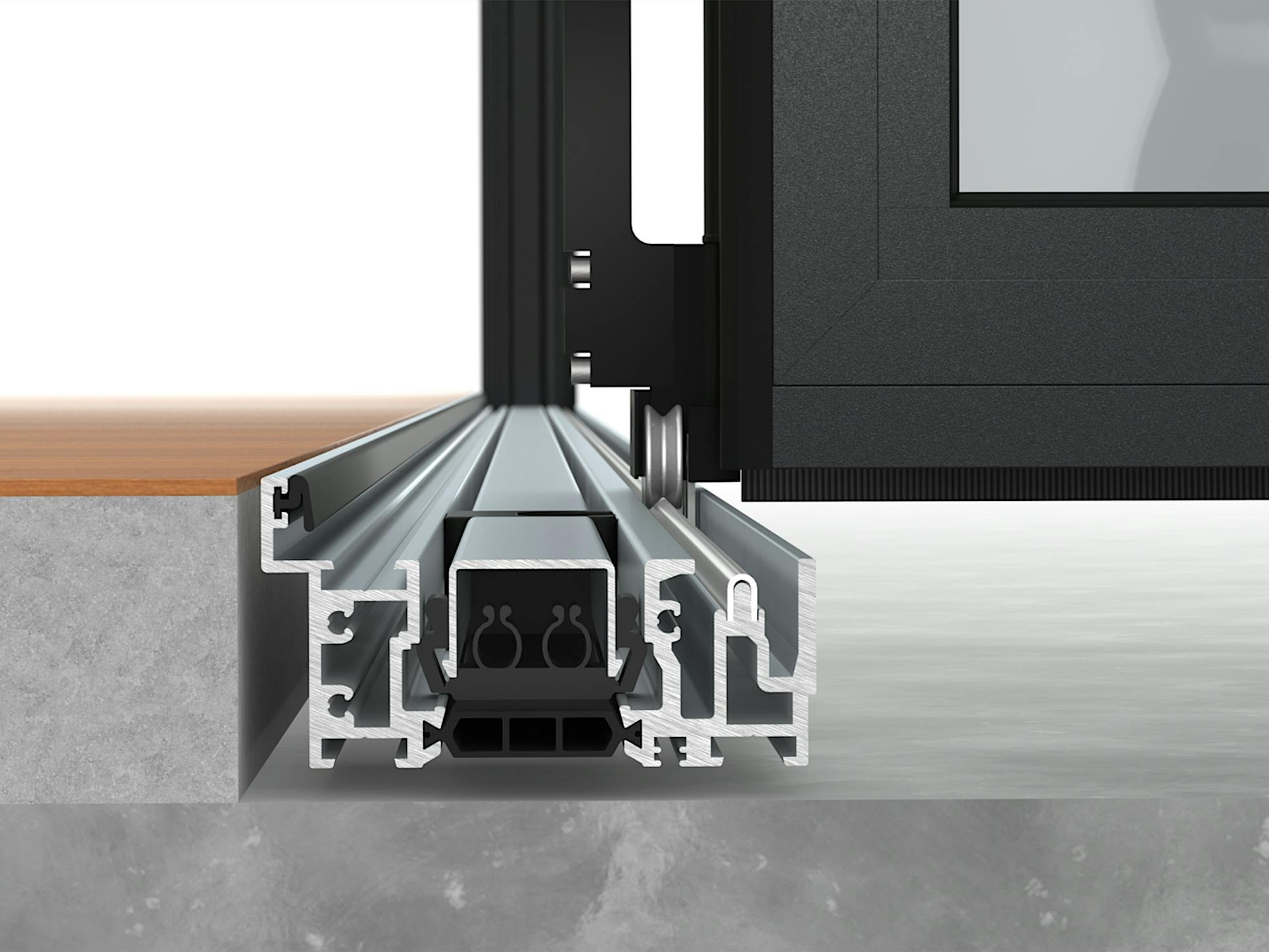 Performance sill for Generation 4 folding glass walls