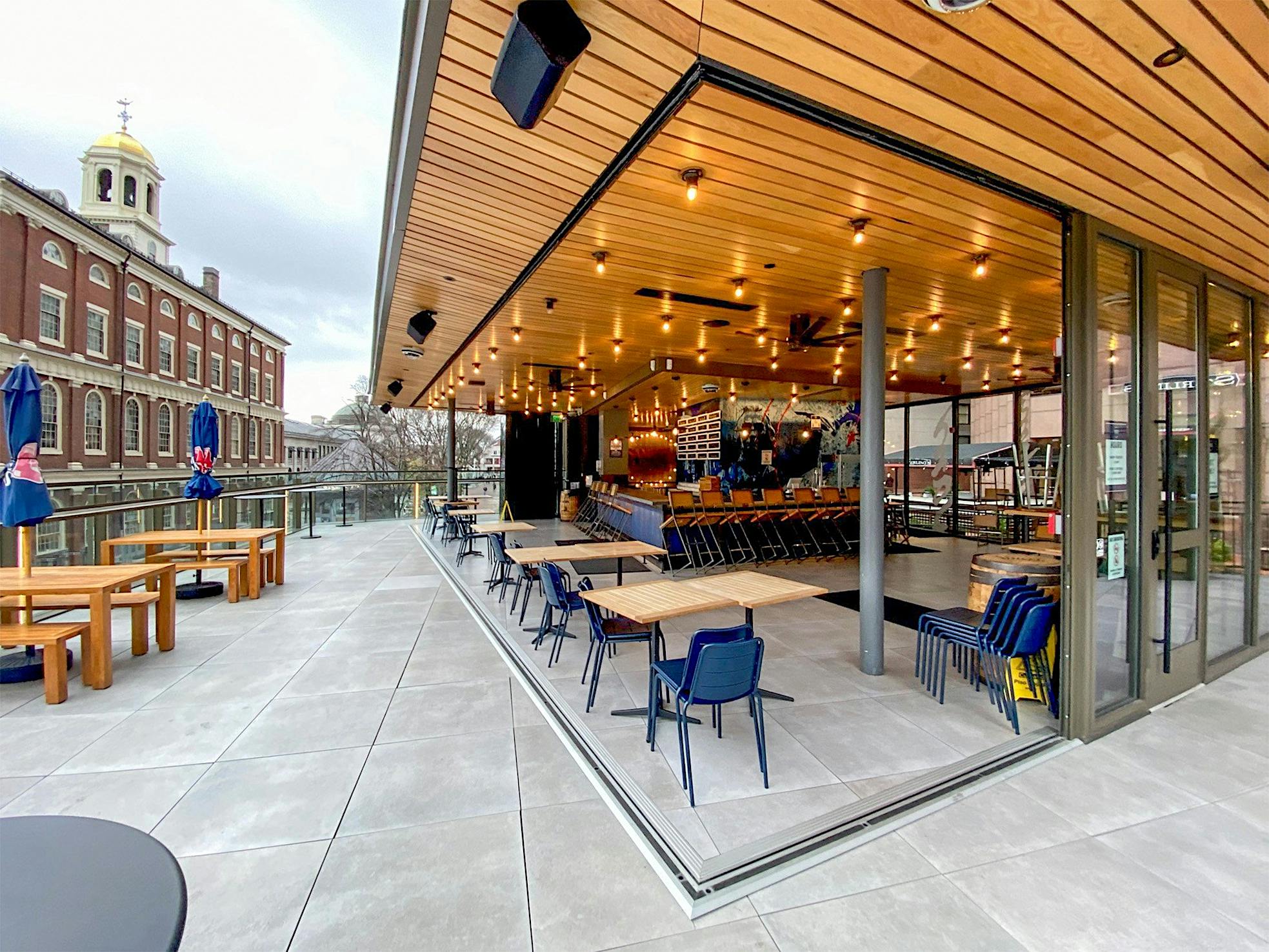 retractable glass wall winery design