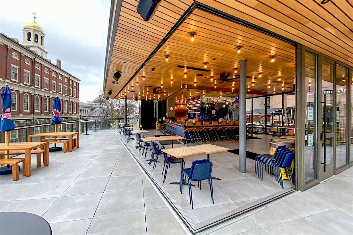 retractable glass wall winery design