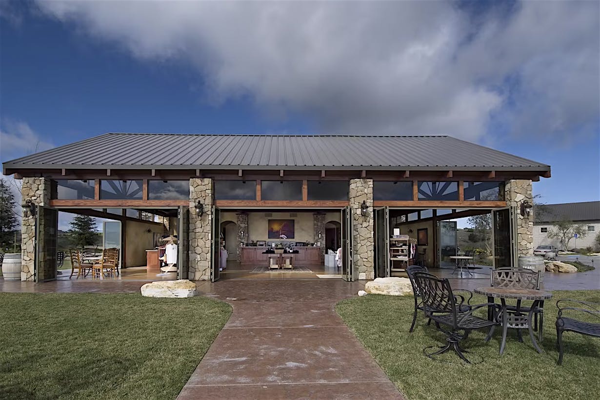 winery retractable glass wall systems