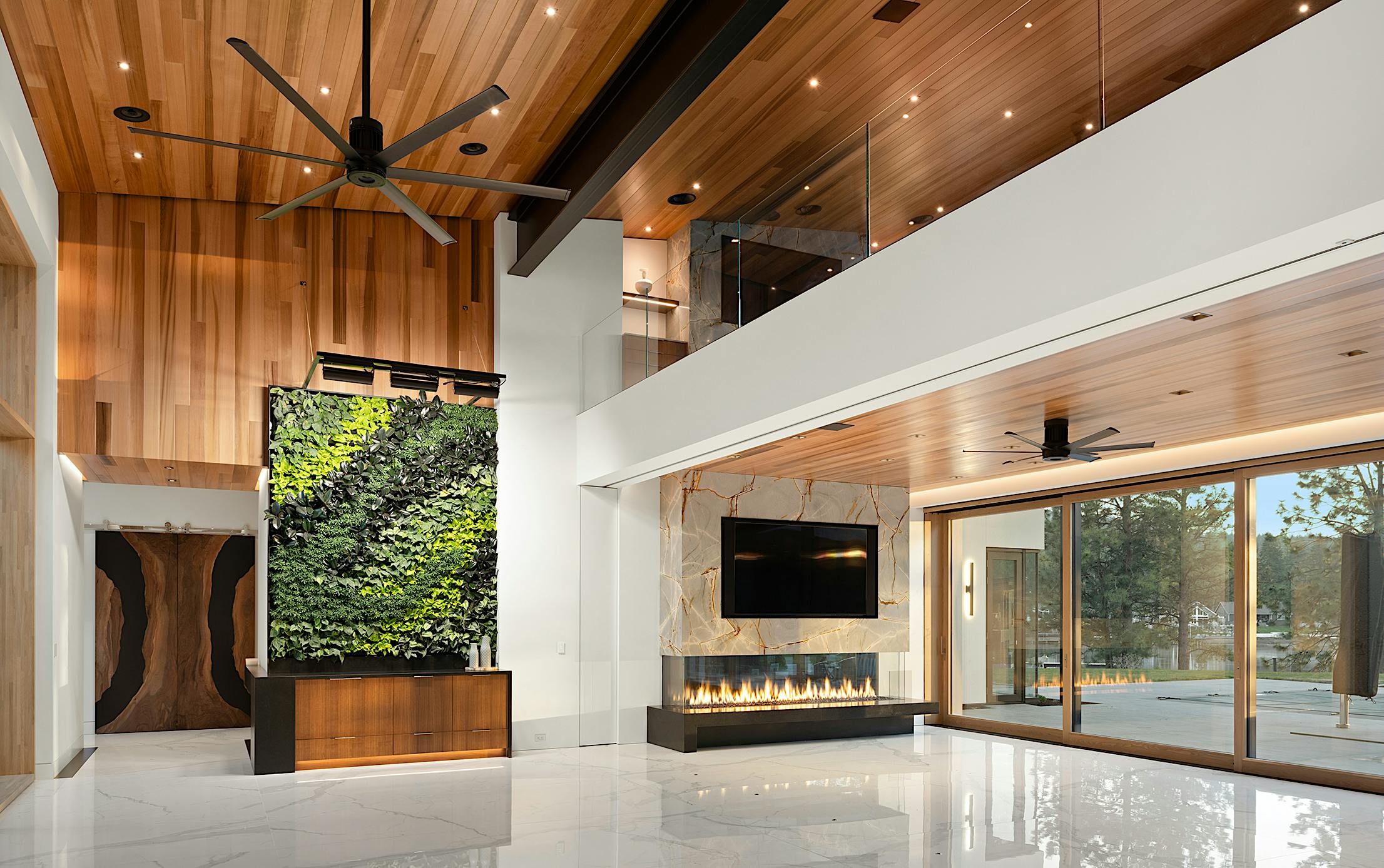 frameless residential glass walls for interiors