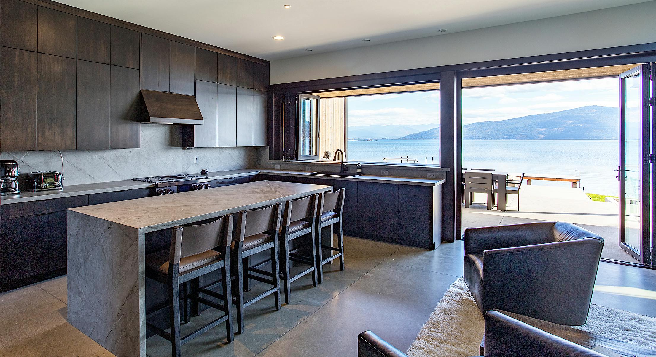 lakehouse residential glass walls