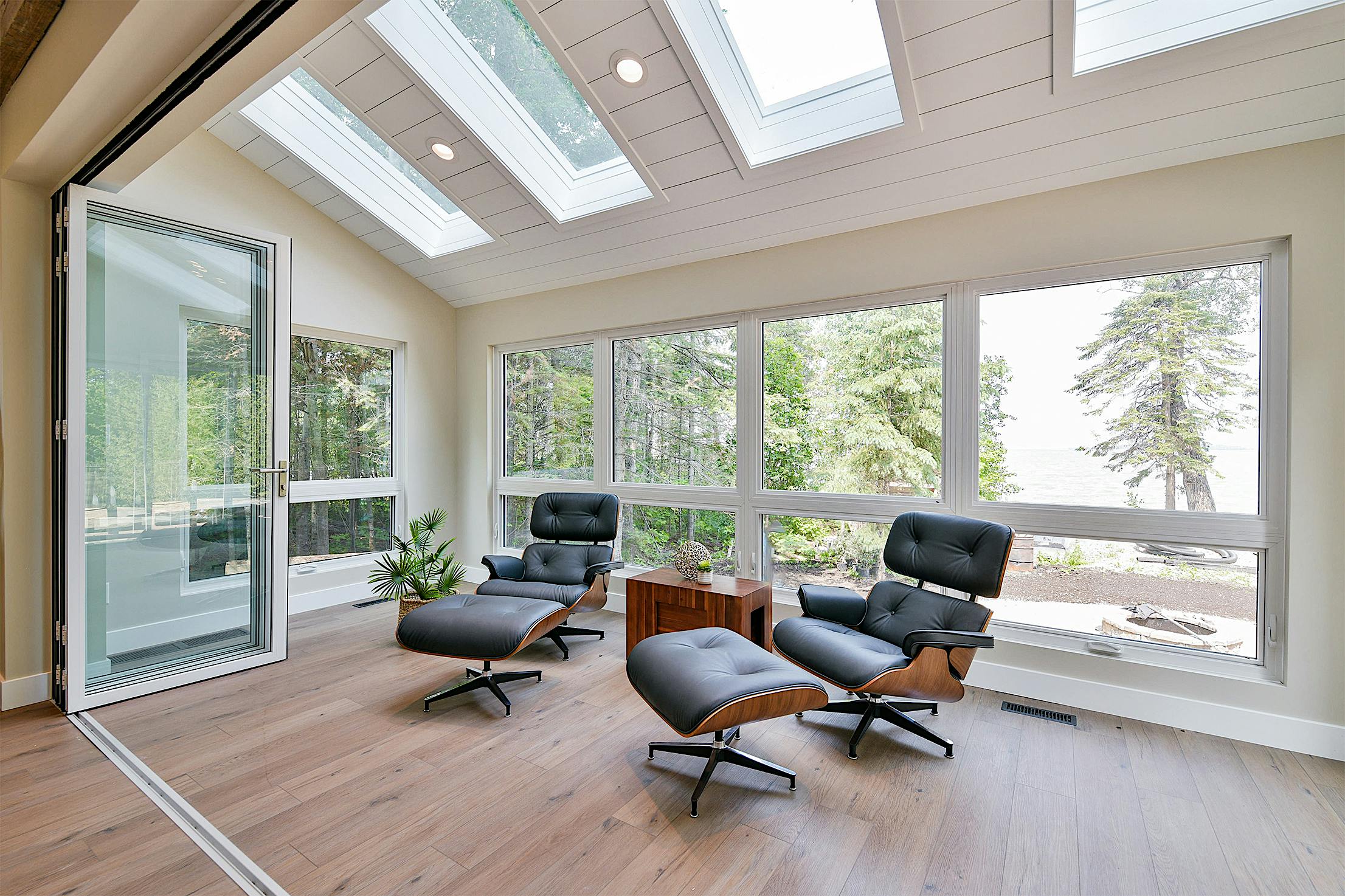 aluminum framed residential glass walls