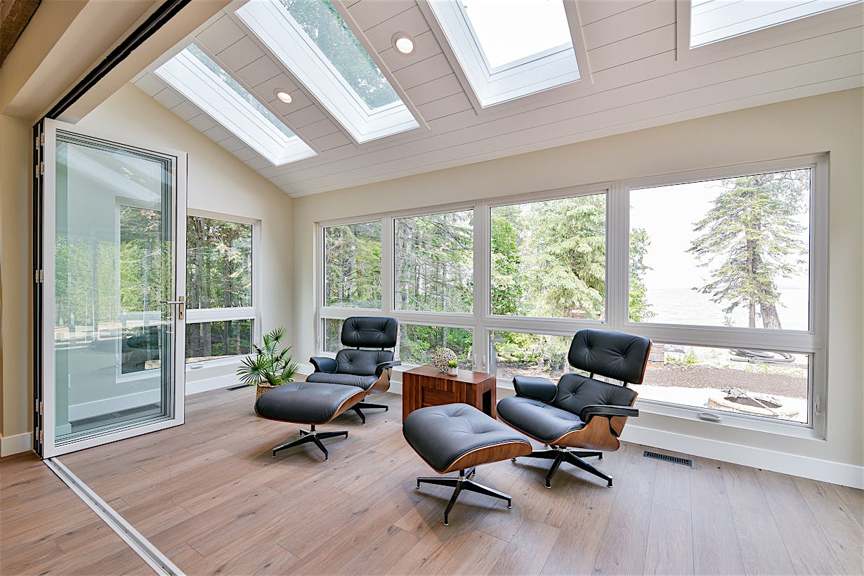 aluminum framed residential glass walls