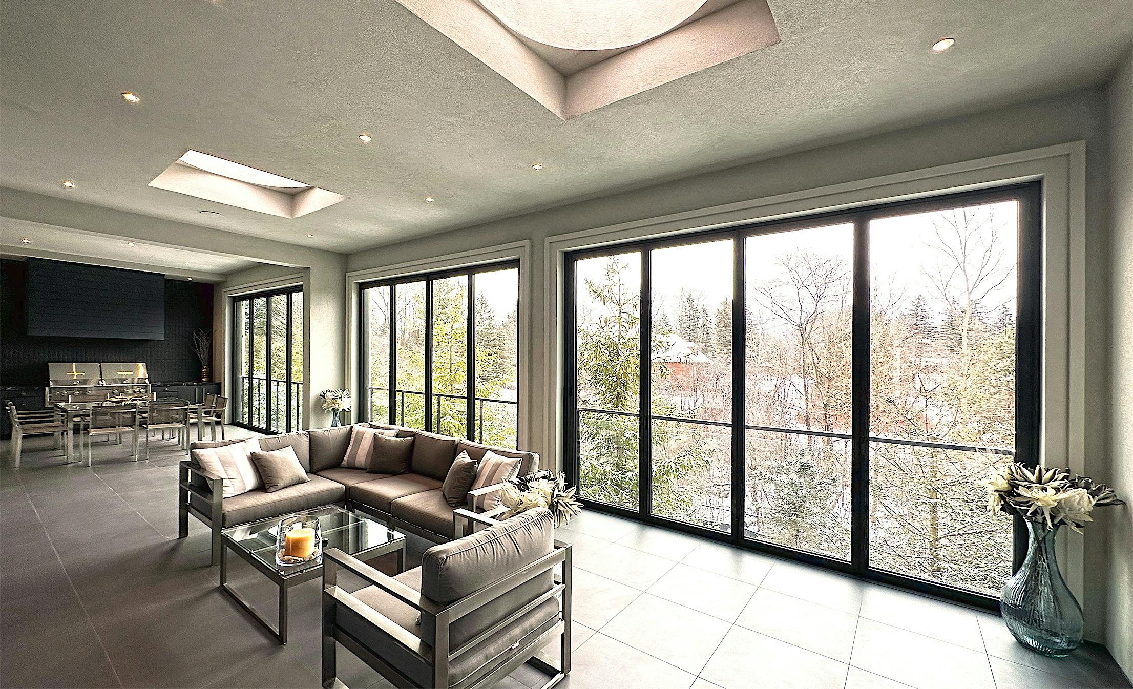 porch design with residential patio wall systems