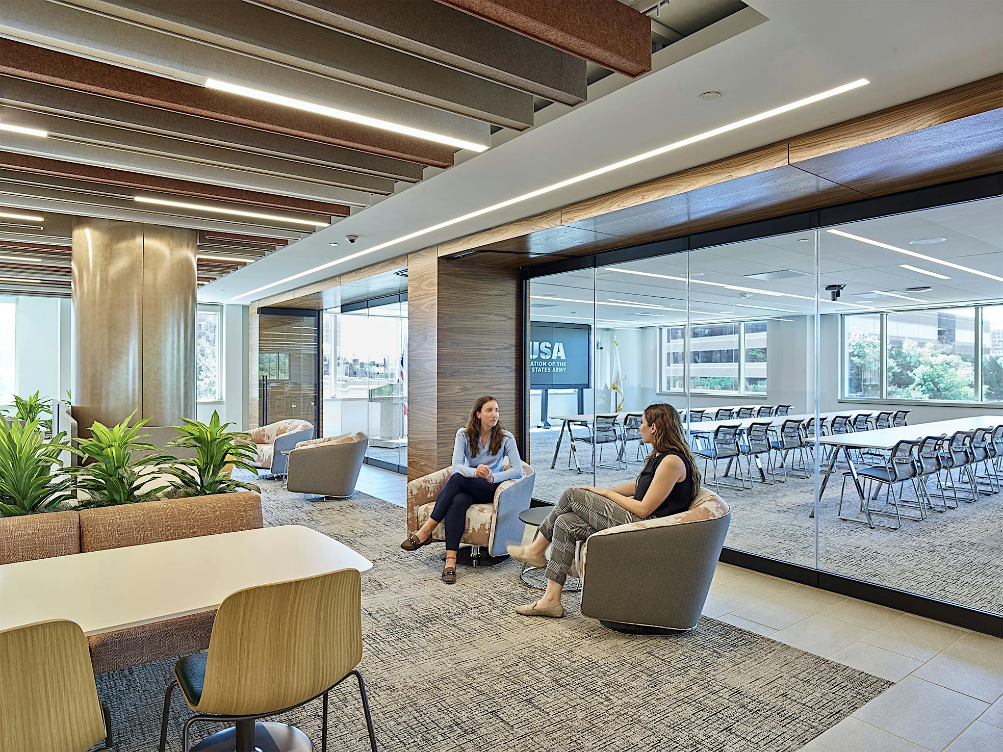 workplace design opening glass walls