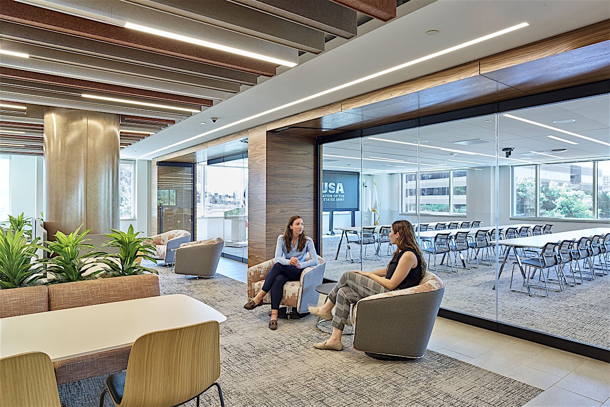 workplace design opening glass walls