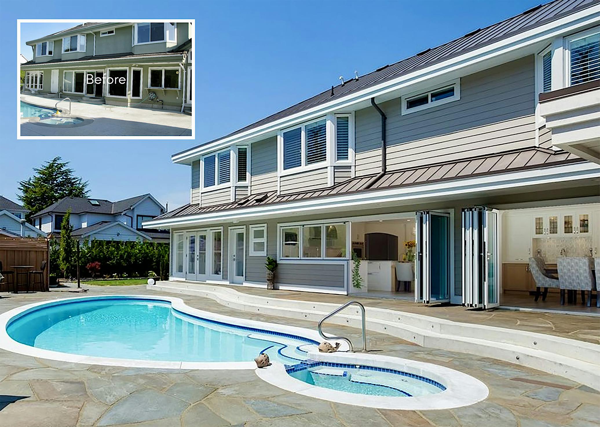 NanaWall patio door system for remodels