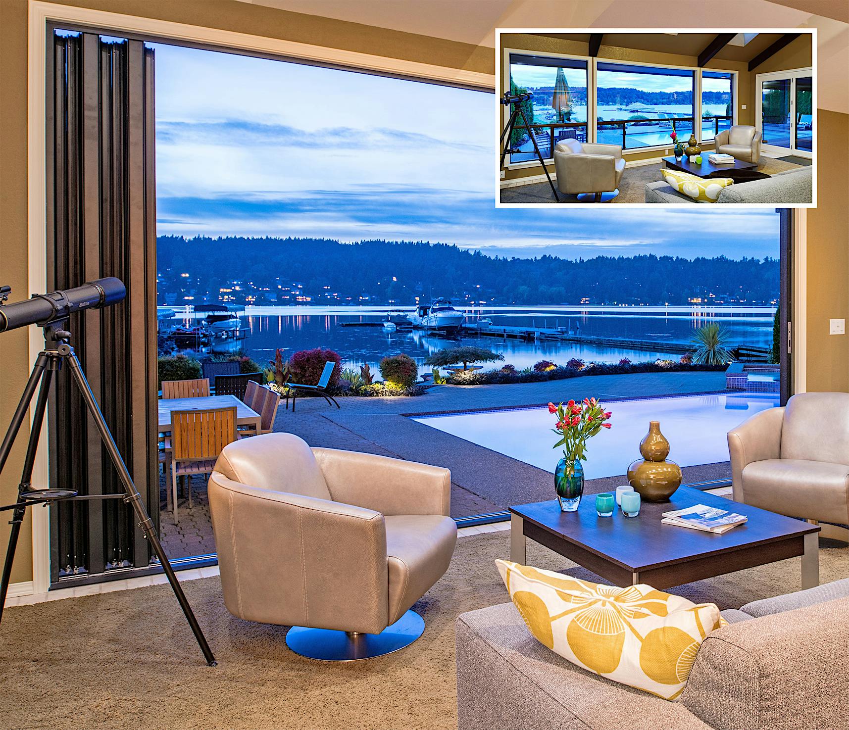 Patio door replacement with NanaWall bifold door