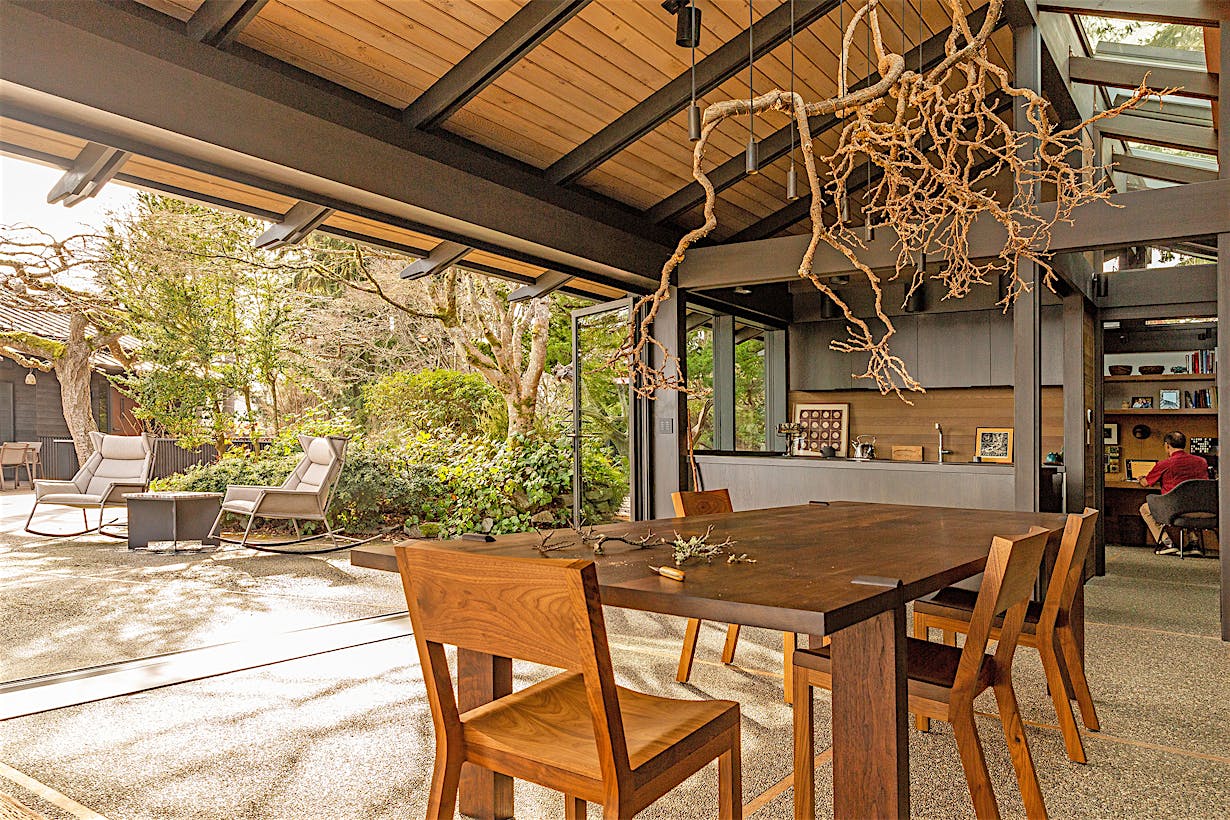 home office with biophilic design