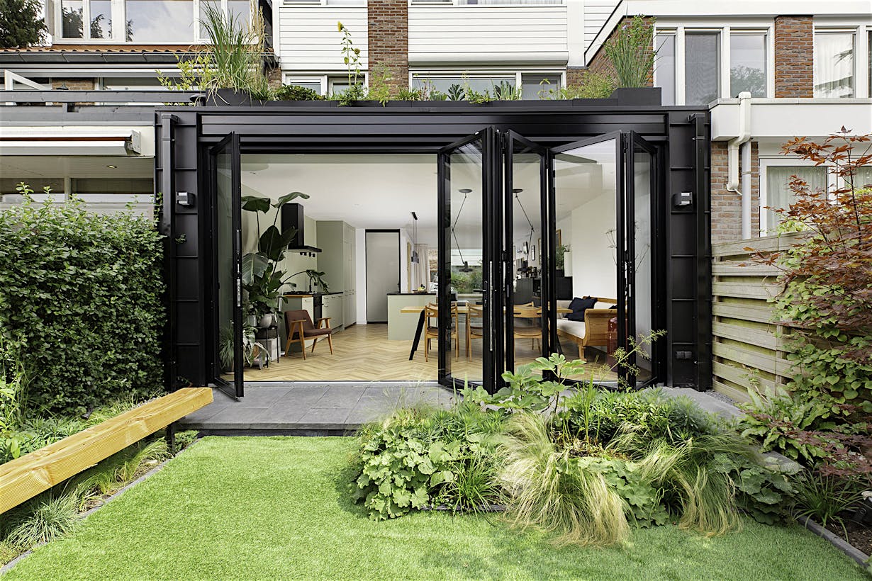 Folding glass walls fresh air daylight sustainable design