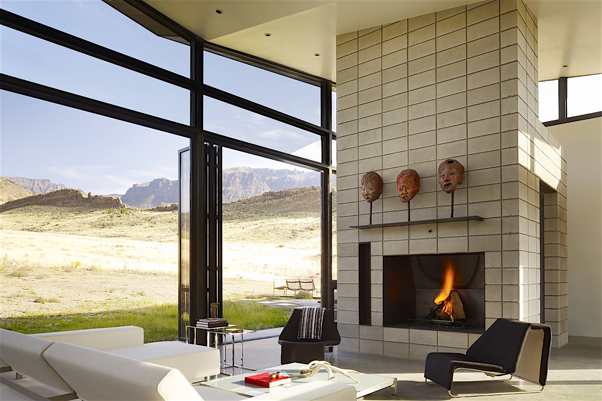 Nanawall folding glass walls in sustainable designed home