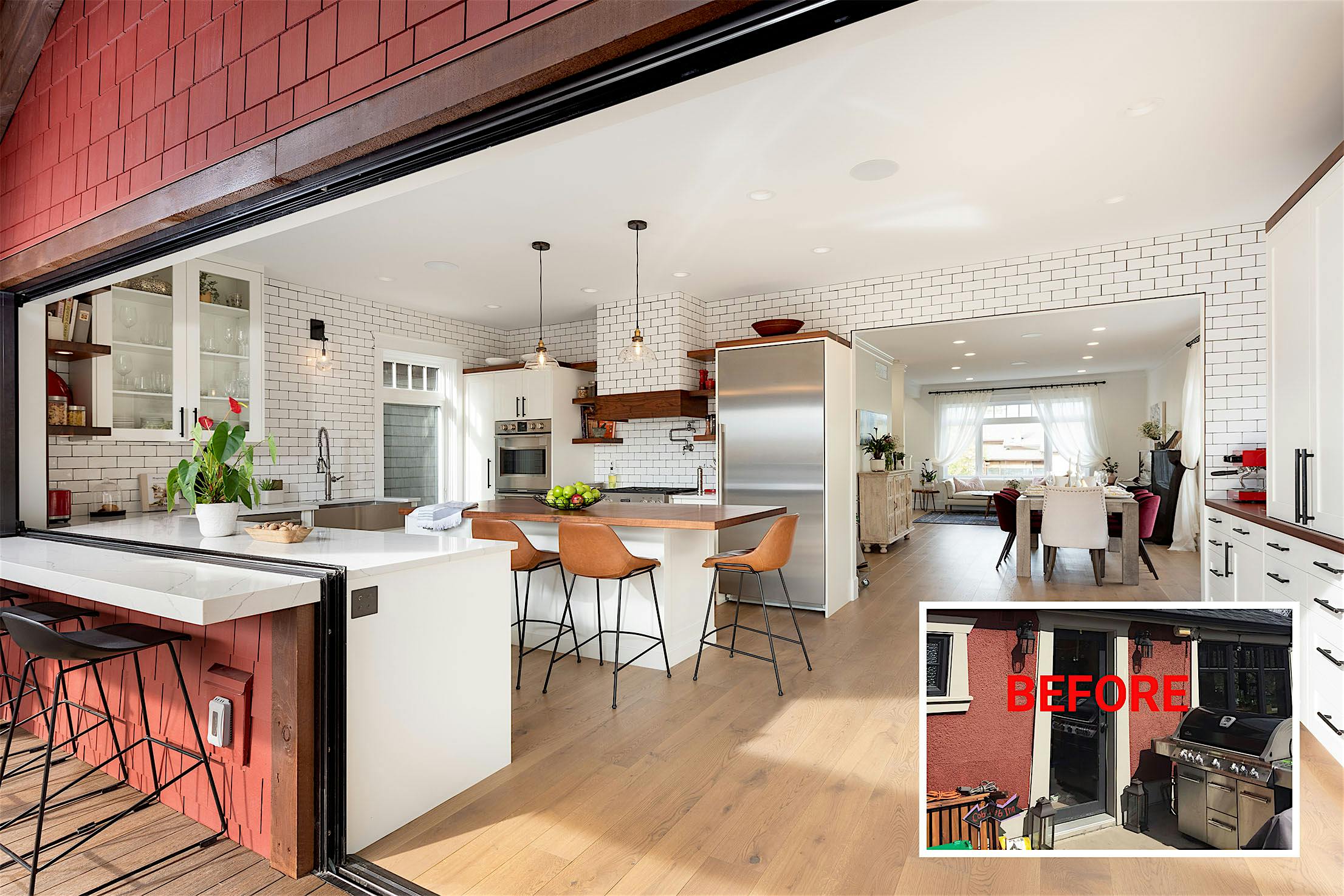 Kitchen remodel with NanaWall folding window door system