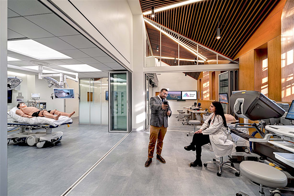 learning facilities opening glass walls