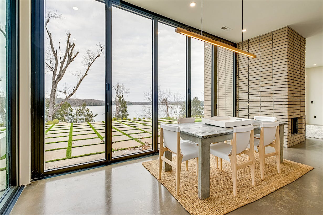 Floor-to-ceiling FourFold glass wall system