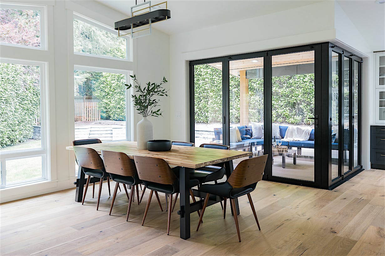 closed open corner folding door system by NanaWall