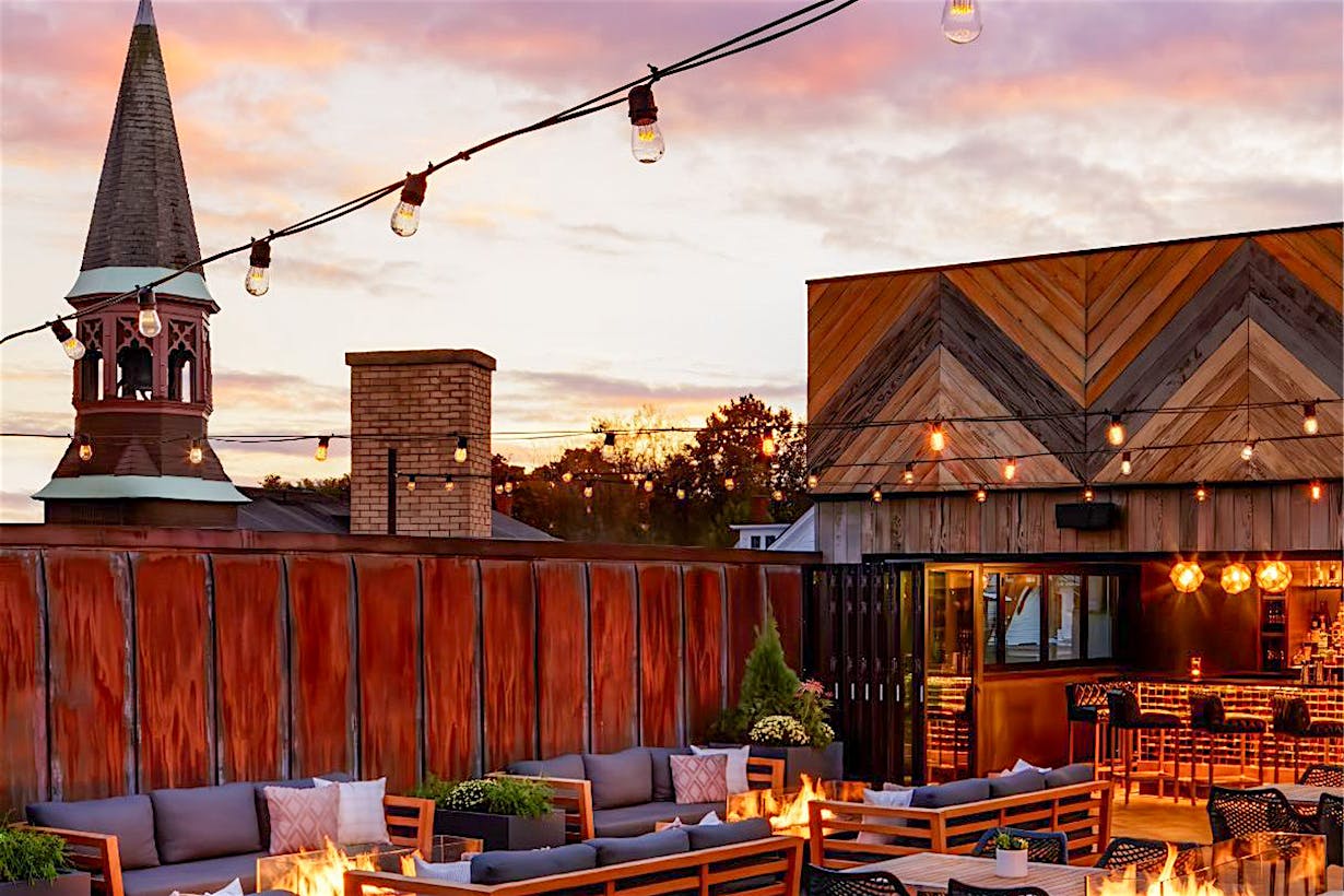 commercial rooftop spaces with NanaWall commercial doors