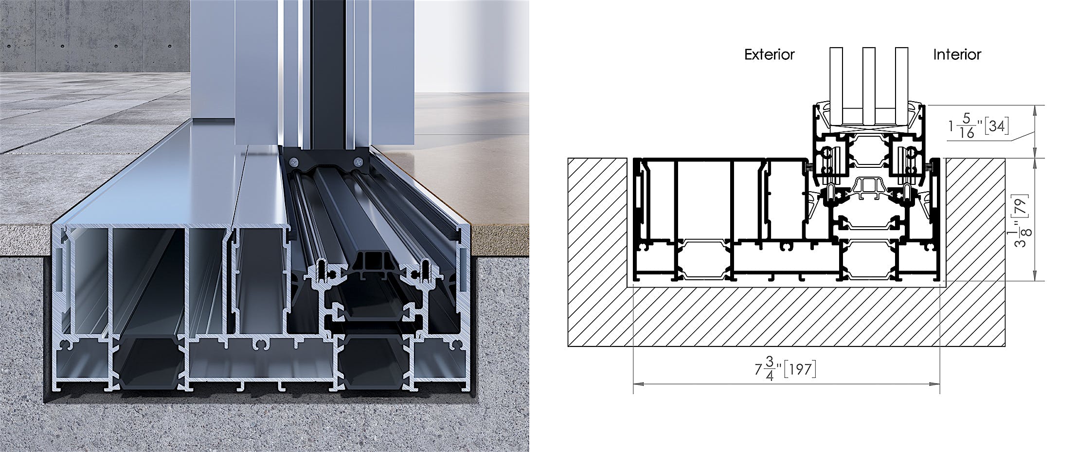 cero performance sill for sliding glass doors