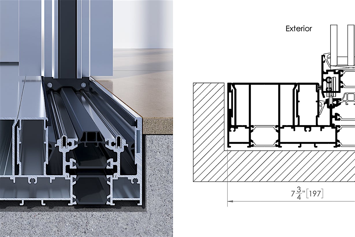 cero performance sill for sliding glass doors