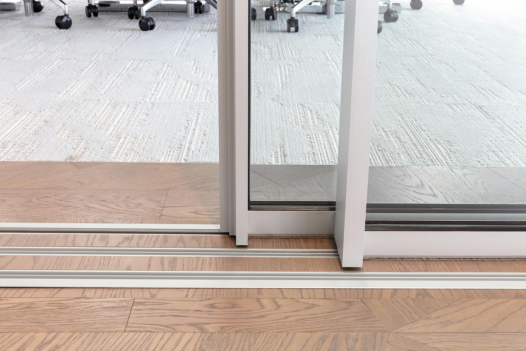 cero flush sill for interior sliding glass door system