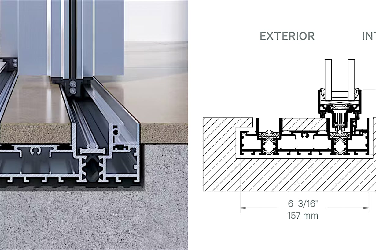 cero minimal sill option for sliding glass doors