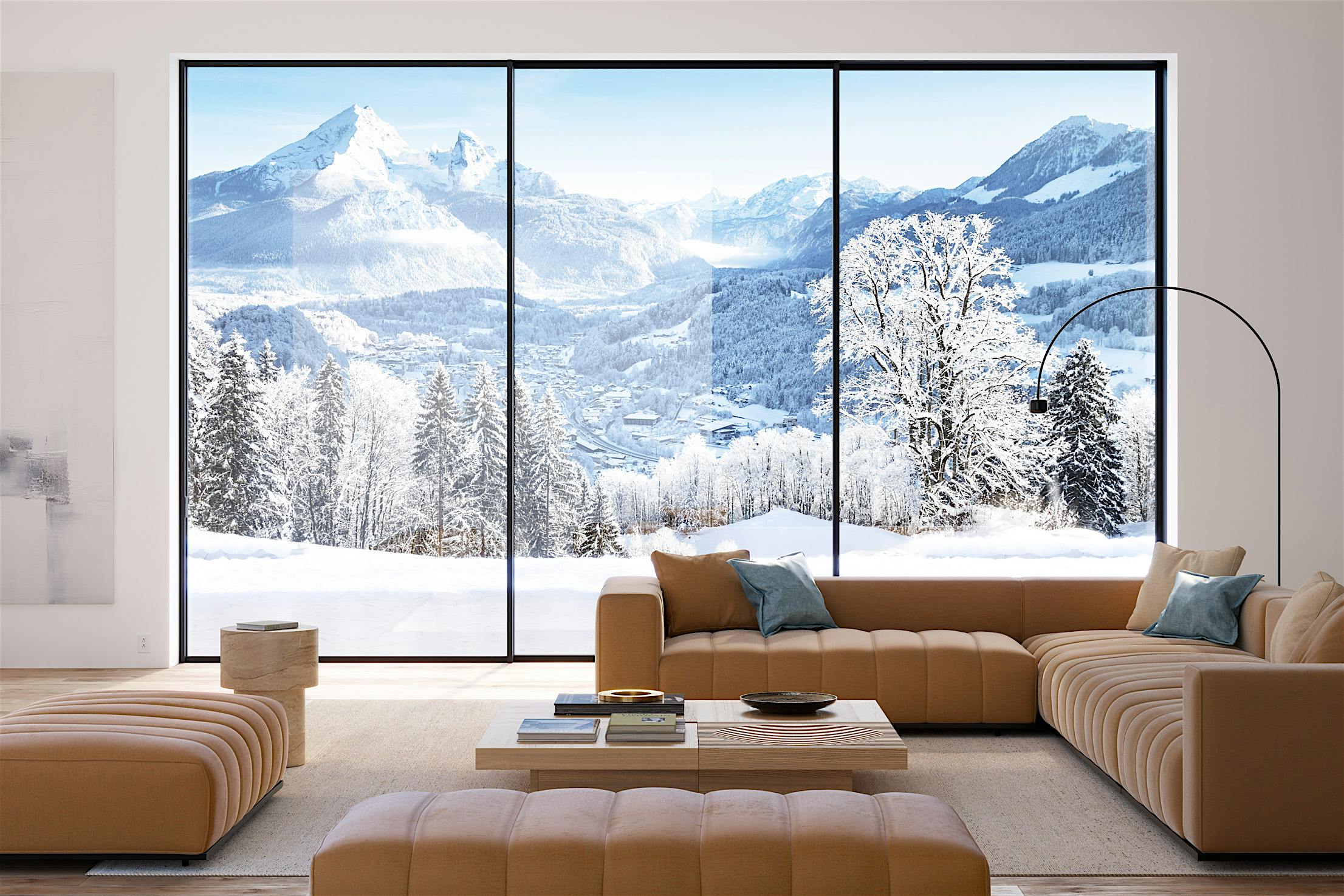 energy-efficient minimal sliding glass doors