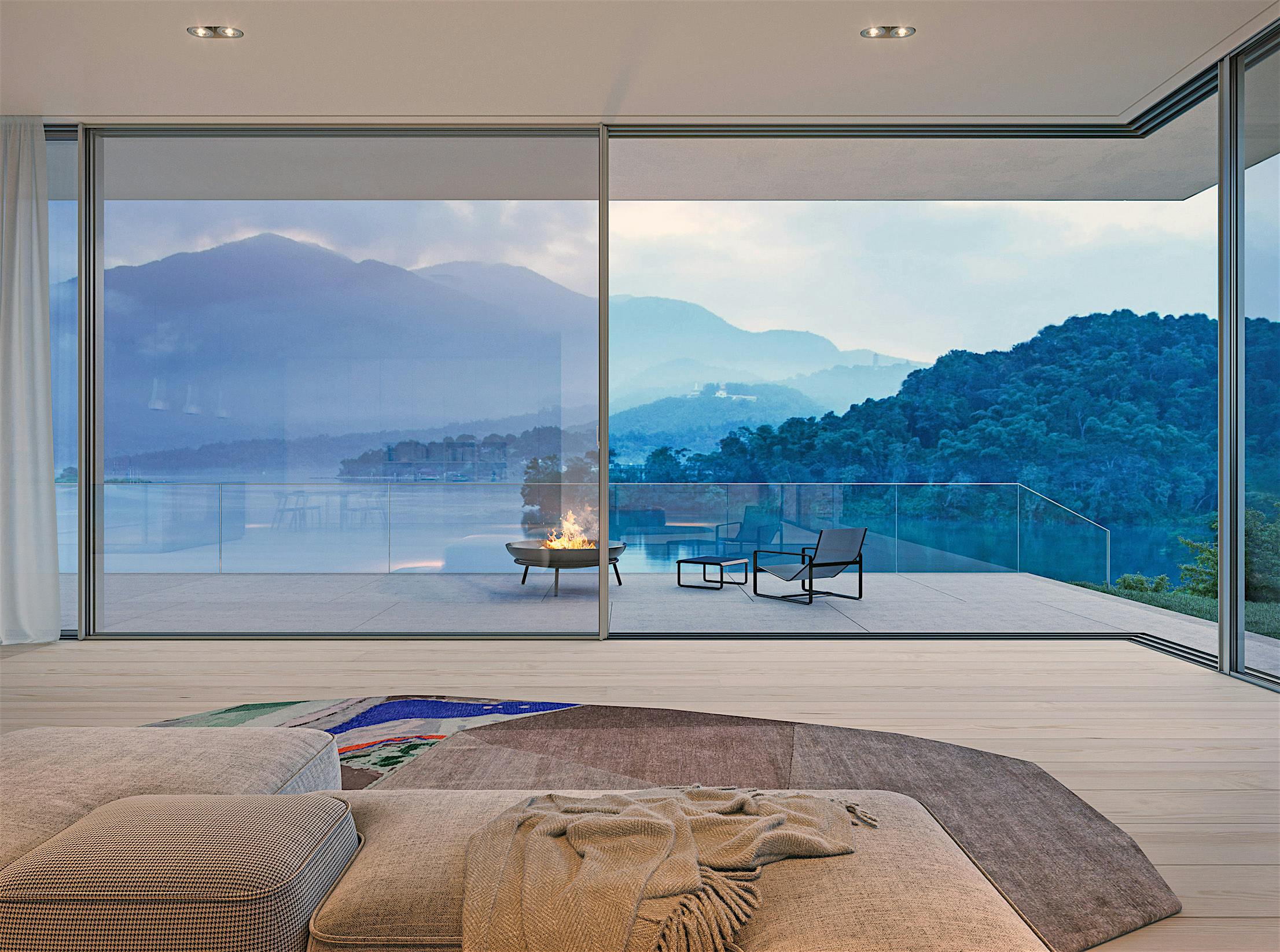 minimal sliding glass doors by NanaWall