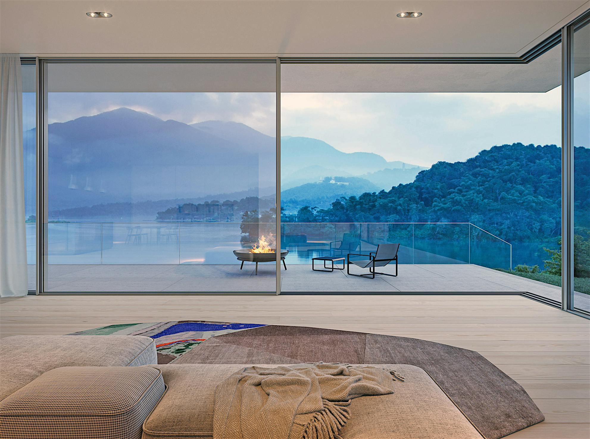 minimal sliding glass doors by NanaWall
