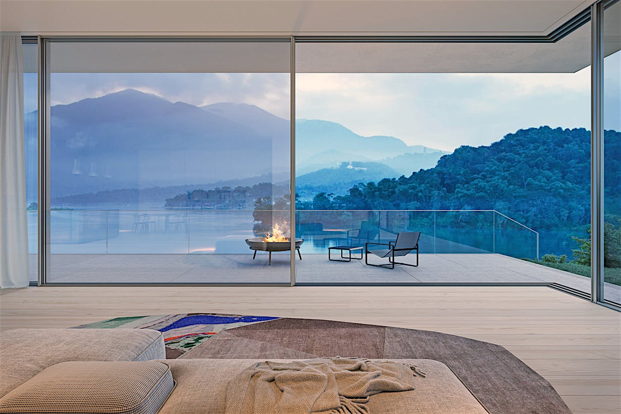 minimal sliding glass doors by NanaWall