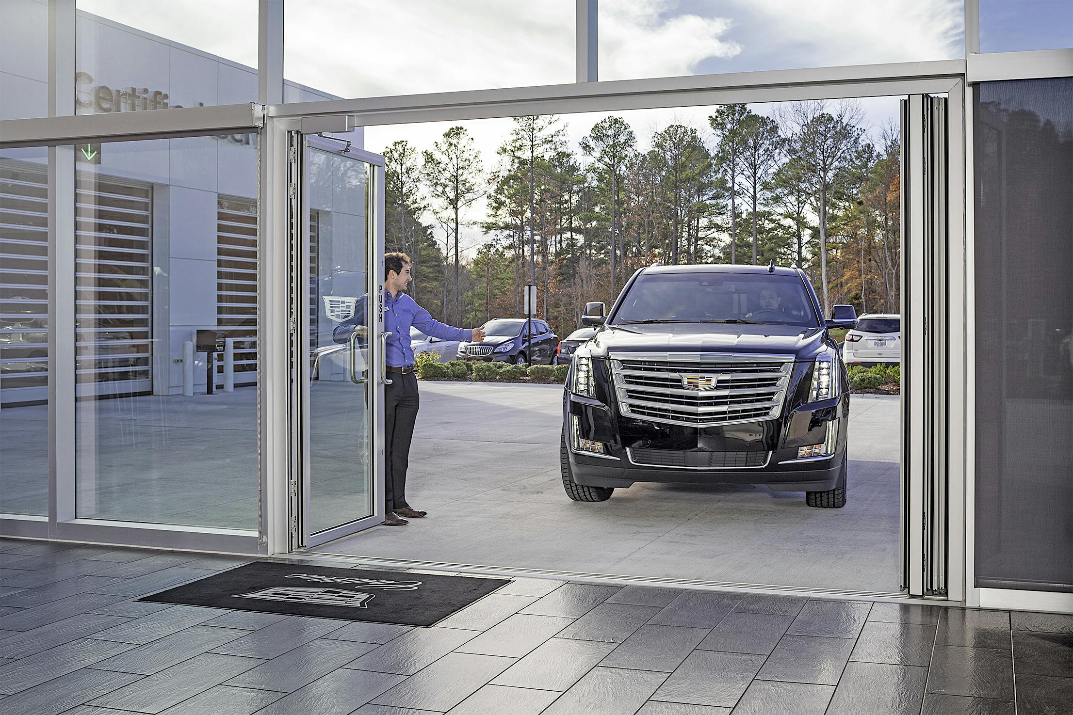 aluminum framed commercial folding glass door system