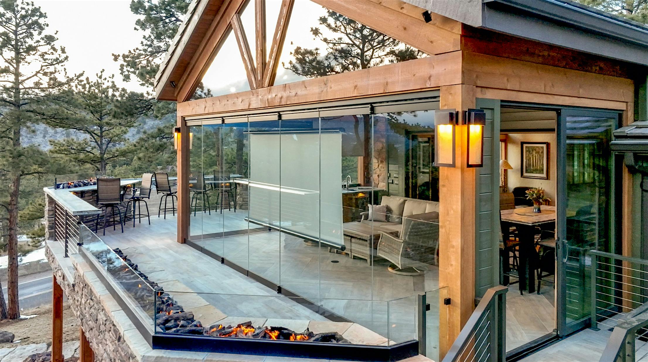 sliding frameless glass patio doors