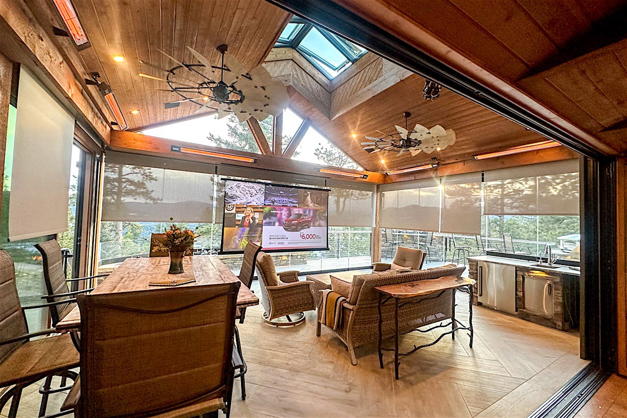 indoor-outdoor glass patio doors