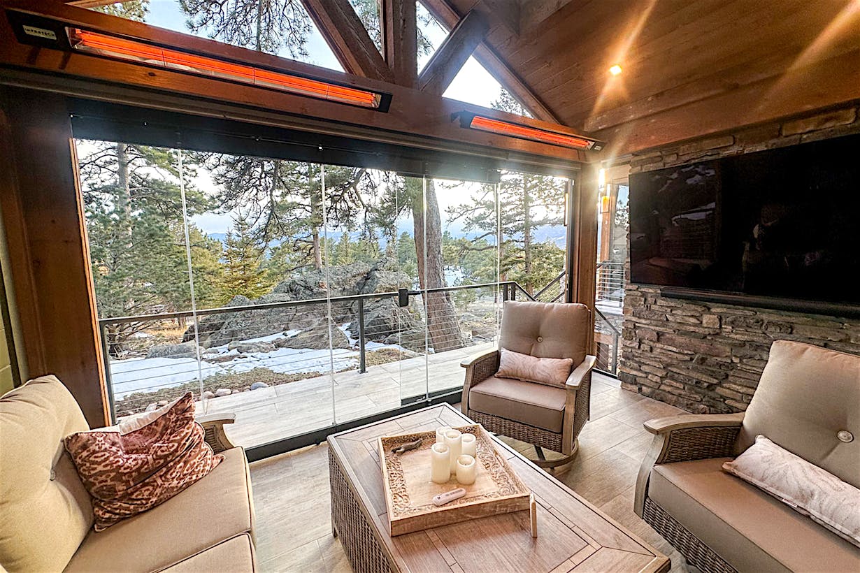 frameless glass patio door system